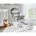 Kd Aparador Madison Glider & Ottoman White & Woven Gray KD3542266